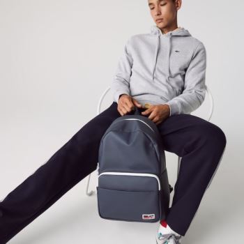 Lacoste Classic Tricolour Straps Backpack - Batoh Pánské Tmavě Blankyt Blankyt / Bílé Červené | CZ-f